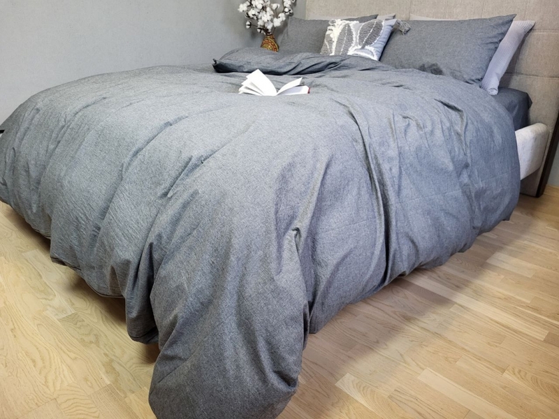 Комплект постільної білизни Варена бавовна, Graphite Washed Cotton W1141 - зображення 9