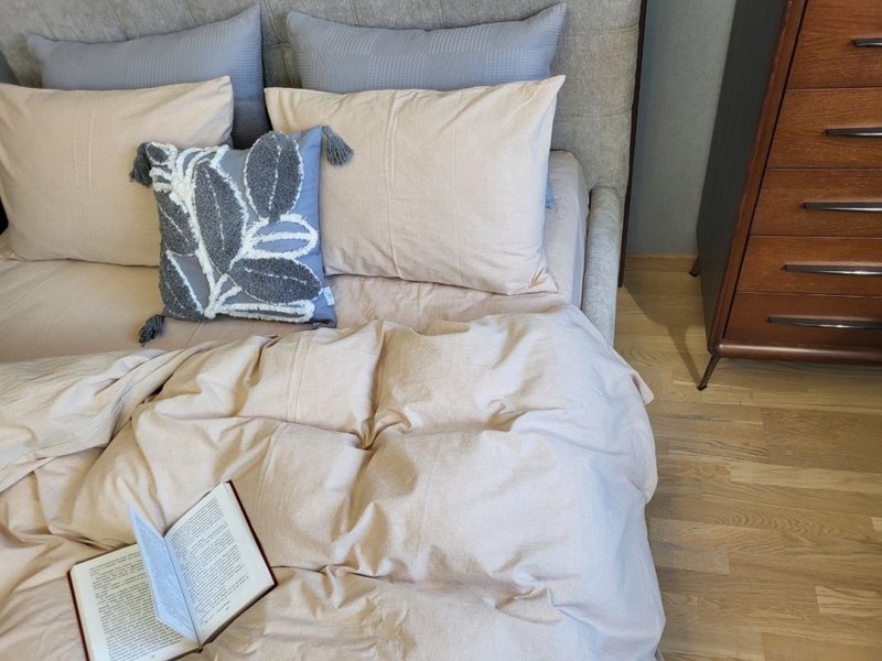 Комплект постільної білизни Варена бавовна, Latte Washed Cotton W1121 - зображення 2