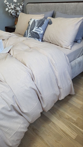 Комплект постільної білизни Варена бавовна, Latte Washed Cotton W1121 - зображення 4