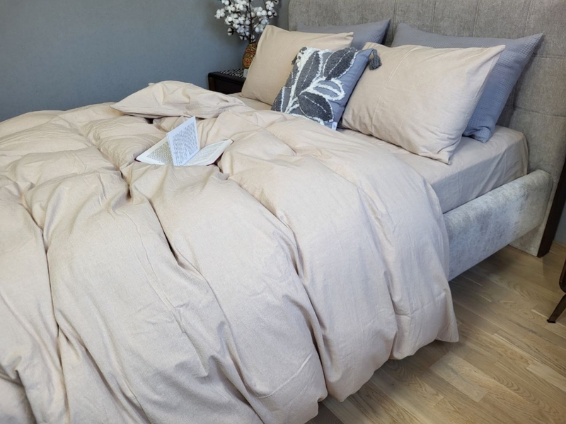 Комплект постільної білизни Варена бавовна, Latte Washed Cotton W1121 - зображення 5