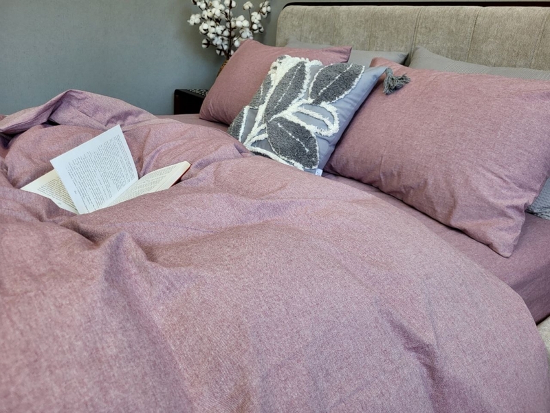 Комплект постельного белья Вареный хлопок, Mauve Washed Cotton W1181 - изображение 7