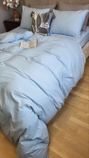 Комплект постельного белья Вареный хлопок, Sky Blue Washed Cotton W1281 - изображение 3