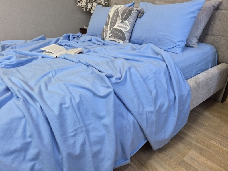 Комплект постільної білизни Блакитний берег Turkish Flannel S143 - зображення 6
