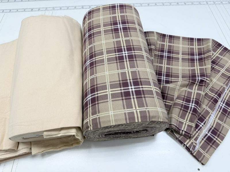 Комплект постільної білизни Навібежева пастель Turkish Flannel в клітинку - зображення 8