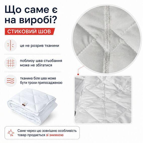 Ковдра зимова антиалергенна 140x210 см полуторна біла 300 гм2 (стокуцінка) - зображення 3