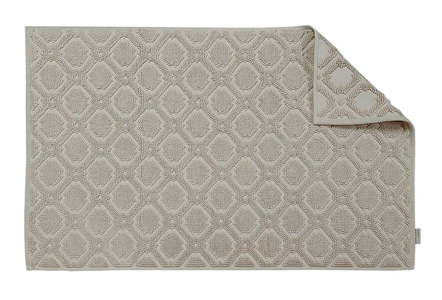 Килимок для нiг Gursan Cotton 50x80 бавовняний поштучно Grid беж - зображення 1
