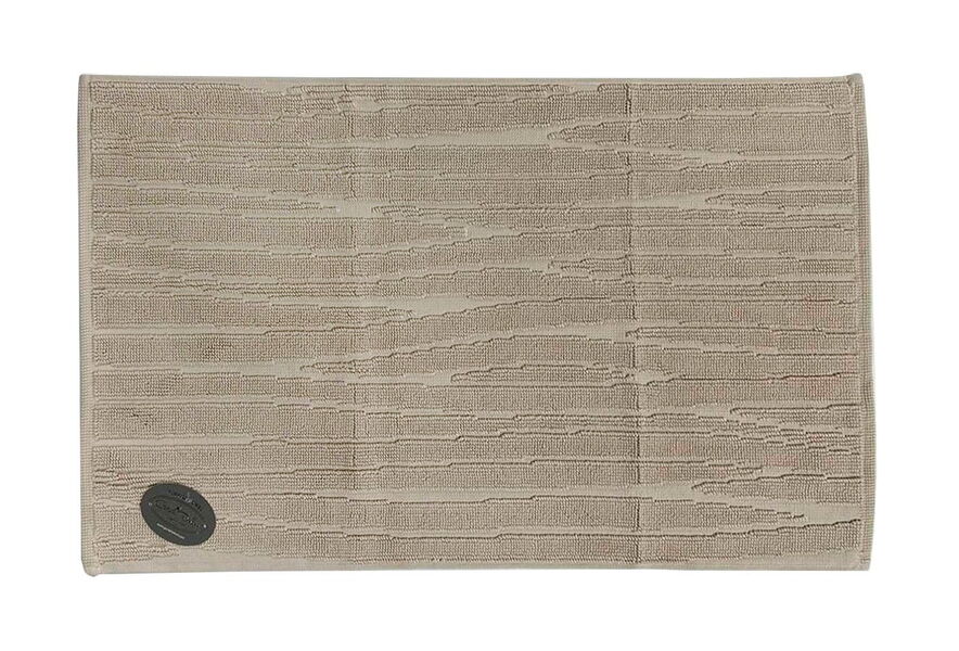 Килимок для нiг Gursan Cotton 50x80 бавовняний поштучно Stripe беж - зображення 1