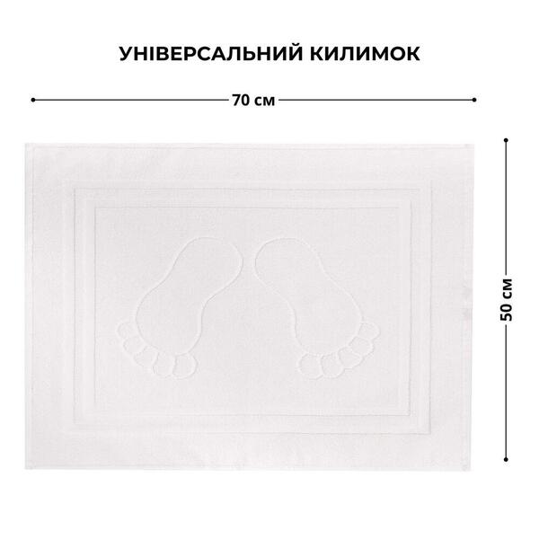 Коврик для ног в ванную комнату, 50 x 70 см, плотность 700 гм2,белый с ножками, ТМ IDEIA - изображение 5
