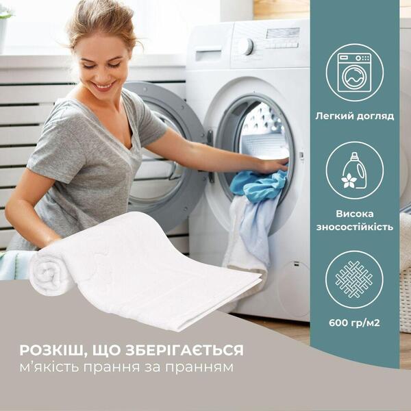 Коврик для ног в ванную комнату, 50 x 70 см, плотность 700 гм2,белый с ножками, ТМ IDEIA - изображение 6