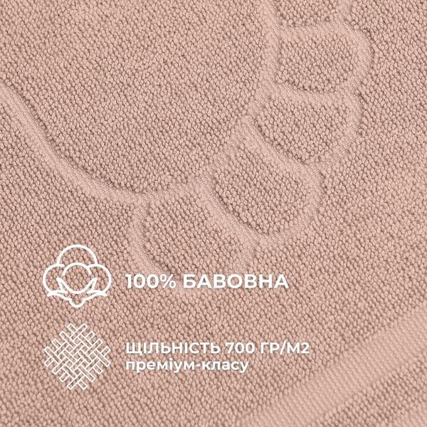 Коврик для ног в ванную комнату, 50 x 70 см, плотность 700 гм2, бежевый с ножками, ТМ IDEIA - изображение 3