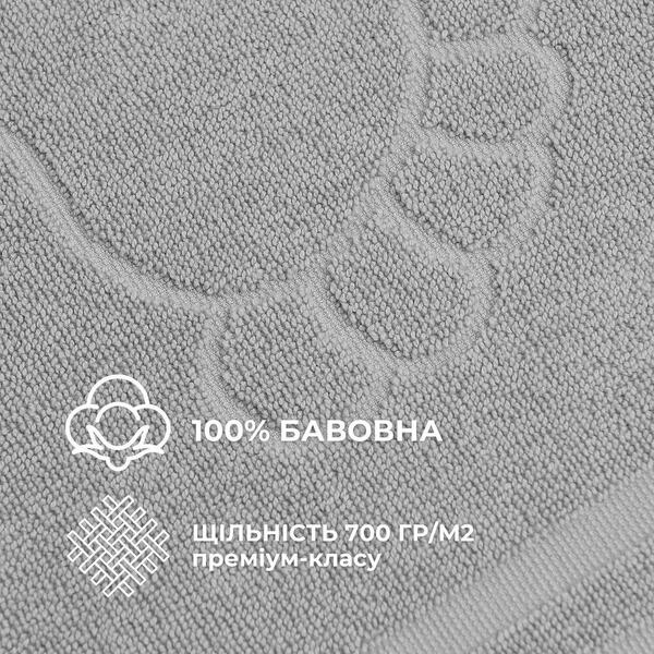Коврик для ног в ванную комнату, 50 x 70 см, плотность 700 гм2, серый с ножками, ТМ IDEIA - изображение 3
