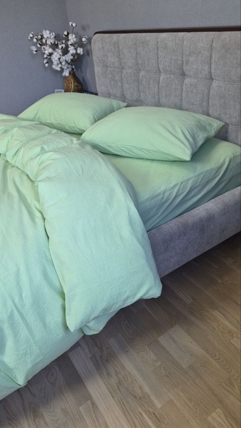 Комплект постельного белья Lime green, Вареный хлопок (Washed Cotton) W1371 - изображение 10