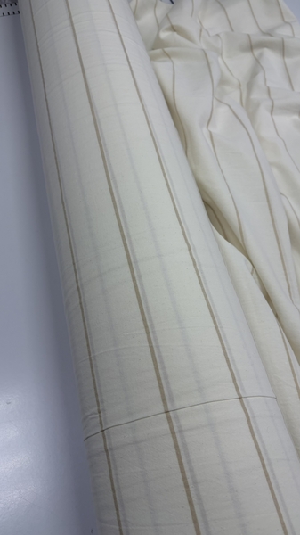 Постільна білизна Lonely Washed Cotton, 100 бавовна варена з бежевими лініями - зображення 5