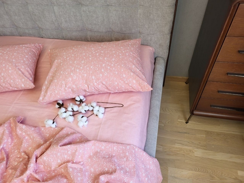 Комплект постільної білизни Марсель персик, GOFRE DUO LOFT - зображення 3