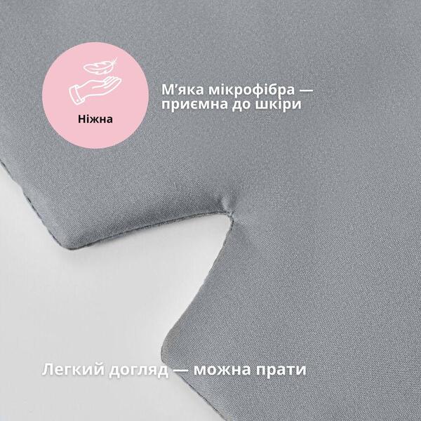 Маска для сну 12×68 см мікрофібра з липучкою для жінок і чоловіків сіра - зображення 7