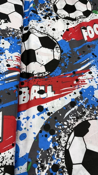 Комплект постільної білизни Футбол, бязь, з червоними смугами FOOTBALL - зображення 3