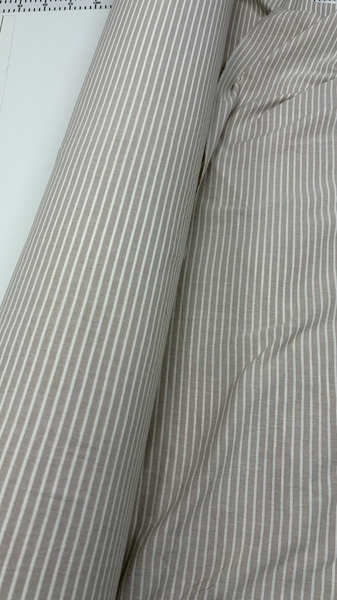 Постільна білизна Mini Bell Washed Cotton, кремова варена бавовна у тонку бежеву смужку - зображення 3