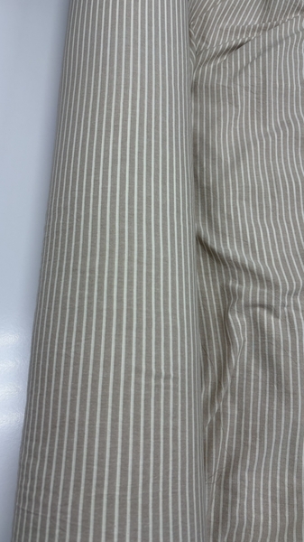 Постільна білизна Mini Bell Washed Cotton, кремова варена бавовна у тонку бежеву смужку - зображення 5