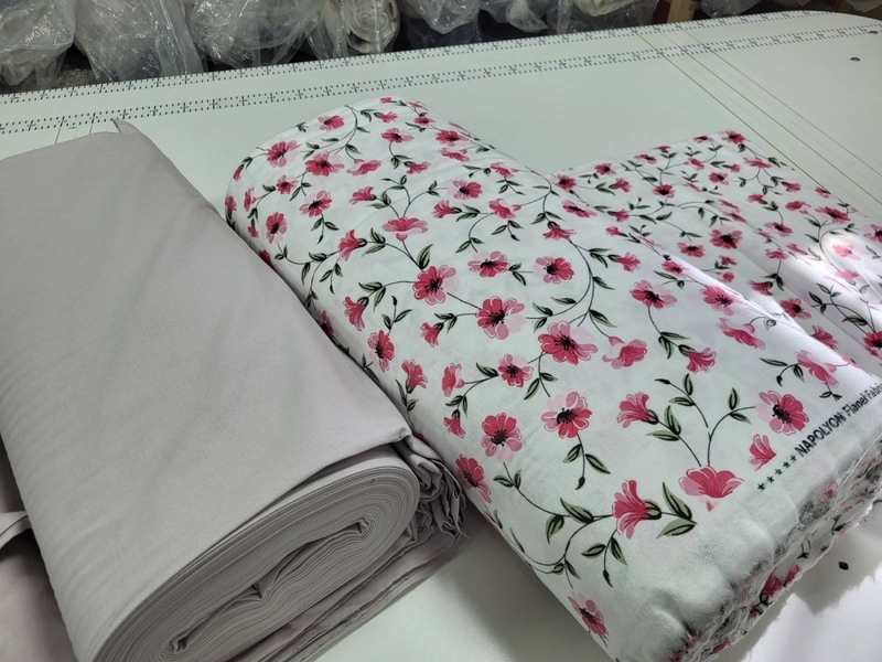 Комплект постільної білизни Мія/сірий мусон, Turkish flannel - зображення 3