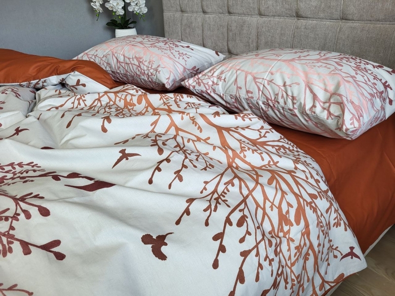 Комплект постельного белья Мираж терракот, cotton - изображение 15