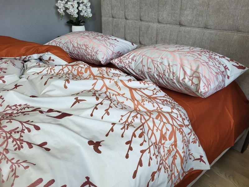 Комплект постельного белья Мираж терракот, cotton - изображение 16