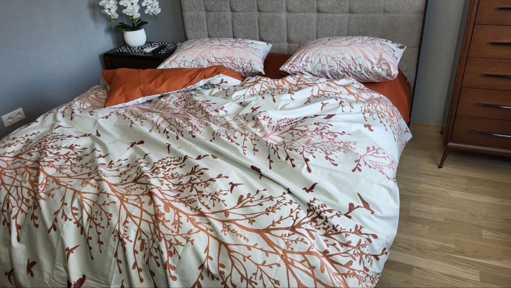Комплект постельного белья Мираж терракот, cotton - изображение 3