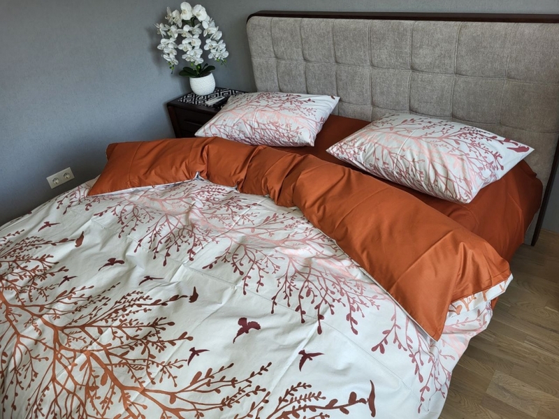 Комплект постельного белья Мираж терракот, cotton - изображение 7