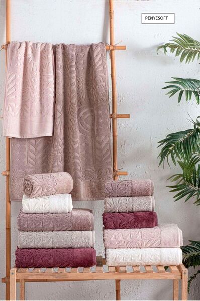 Набор турецких банных полотенец Sikel Soft 70x140 см (6 цветов) хлопок 100, плотность 550 гм. - изображение 1