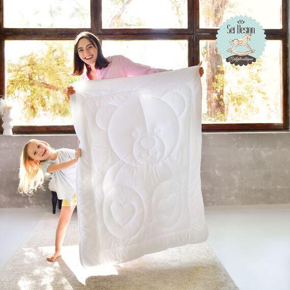 Набор детский Sei Design DeLuxe Мишка одеяло 100x135 см и подушка 40x60 см антиаллергенный - изображение 2