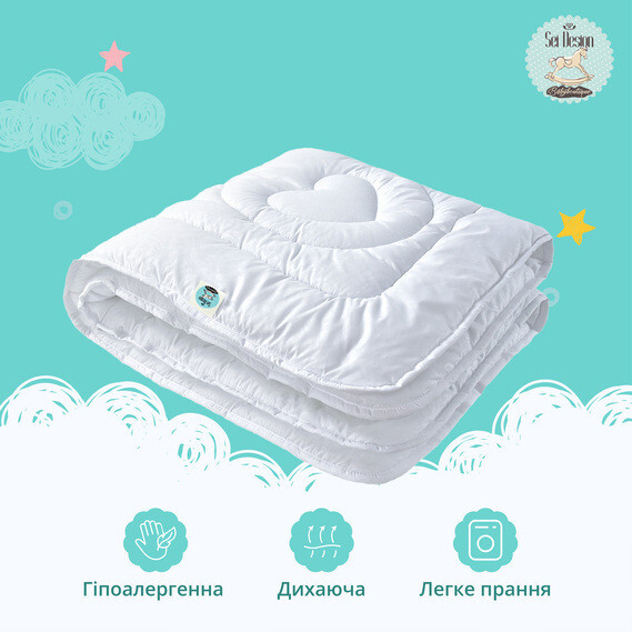 Набор детский Sei Design DeLuxe Мишка одеяло 100x135 см и подушка 40x60 см антиаллергенный - изображение 8