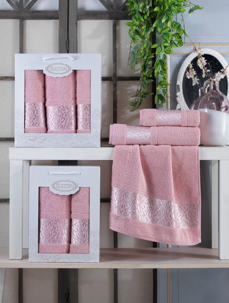 Набор Gulcan Cotton 2 50x90/70x140 (Frower Ornament-2ка-Pink) - изображение 2