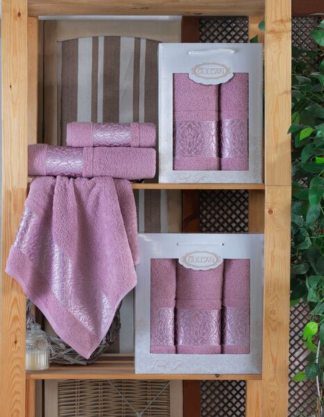 Набiр Gulcan Cotton 2 50x90/70x140 (Frower Ornament-2ка-Powder) - зображення 2