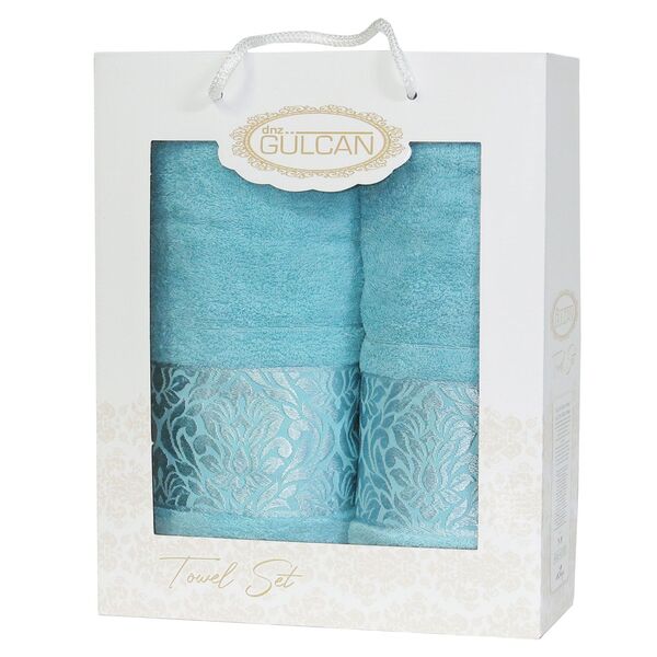 Набор Gulcan Cotton 2 50x90/70x140 (Frower Ornament-2ка-Turkuaz) - изображение 1