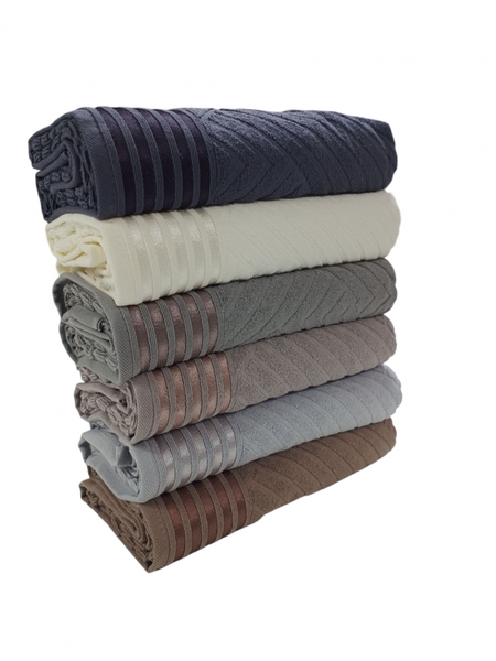 Набір махрових рушників LUX COTTON YENI Баня + Обличчя, 100% Бавовна, Бежевий, Туреччина - зображення 4