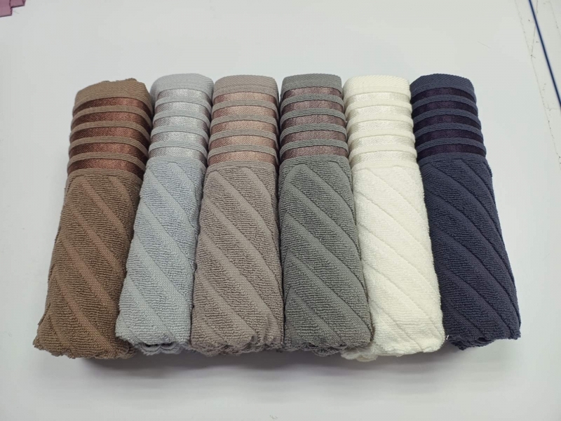 Набор махровых полотенец LUX COTTON YENI Баня + Лицо, 100% Хлопок, Корица, Турция - изображение 3