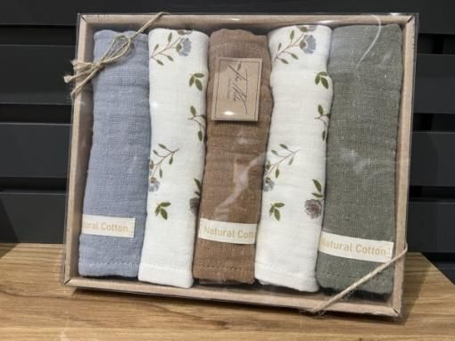 Набiр муслінових рушників для кухні 5 шт 40 x 60 Nilteks Muslin Print - зображення 12