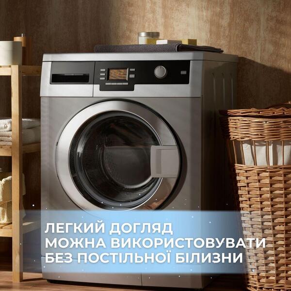 Набор NordicBlue, евро одеяло 200 x 220 см и 2 шт подушки 50 x 70 см, искусственный пух, антиаллергенный, голубой, ТМ IDEIA - изображение 9