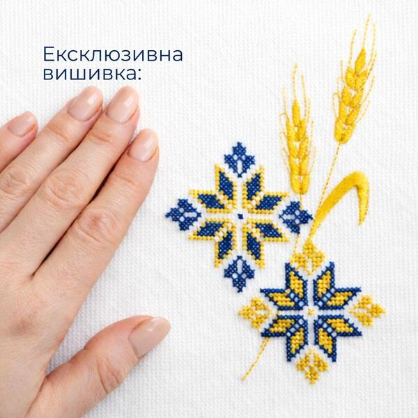 Подарунковий набір преміум білий скатертина 150 х 220 см  6 серветок 40 х 40 см з вишивкою в подарунковій упаковці, ТМ IDEIA - зображення 9
