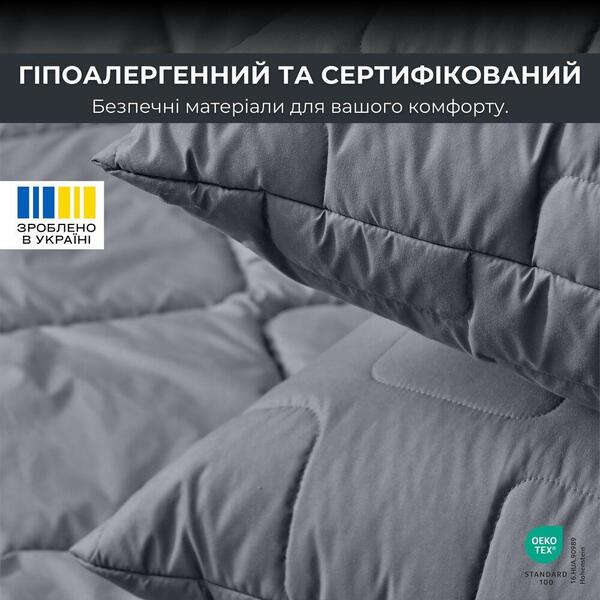 Подушки 50x70 см 2 шт, ManMaker IDEIA, искусственный пух, гипоаллергенные, стеганые на молнии, графитовые - изображение 18