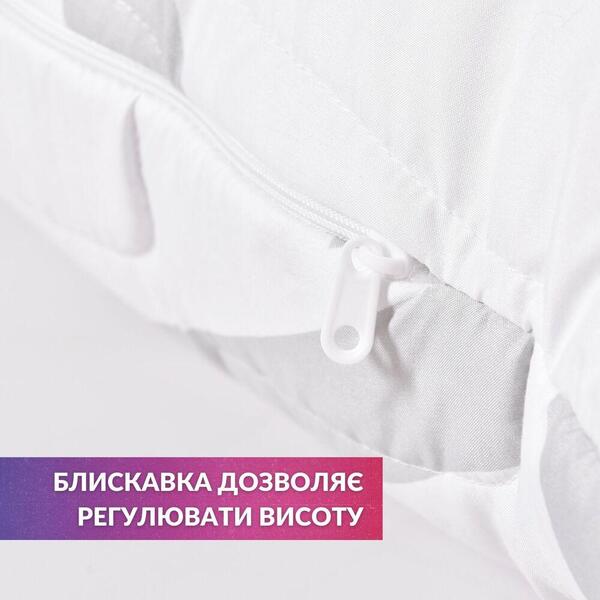 Набір подушок 2 шт Elegantly IDEIA 50 x 70 см з блискавкою, аналог лебяжого пуху, штучний пух, м’яка - зображення 10