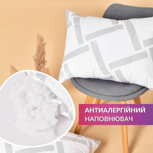Набір подушок 2 шт Elegantly IDEIA 50 x 70 см з блискавкою, аналог лебяжого пуху, штучний пух, м’яка - зображення 2