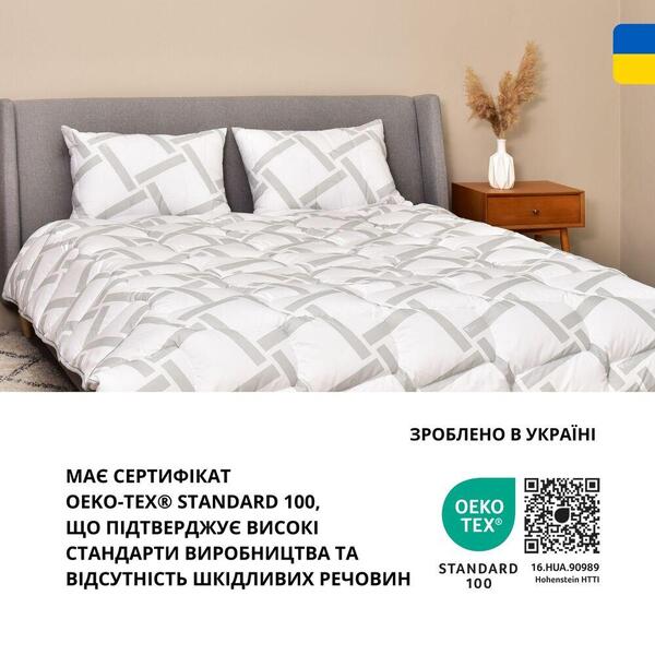 Набір полуторна ковдра 140 x 210 см та подушка 50 x 70 см, штучний лебединий пух, Elegantly ТМ IDEIA - зображення 9