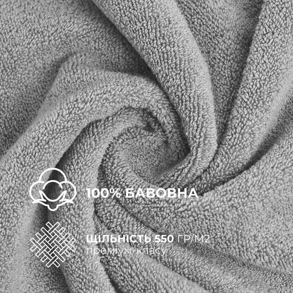 Набор махровых полотенец 6 шт, салфетки 30 x 30 см, натуральный хлопок 550 гм2, серые, ТМ IDEIA - изображение 6