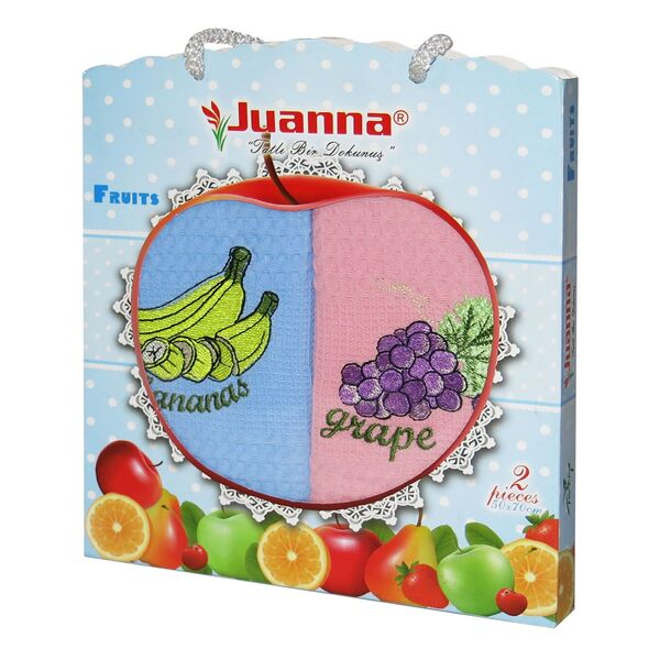 Набор вафельных полотенец Juanna 2 шт 50 x 70 (Фрукты) - изображение 3