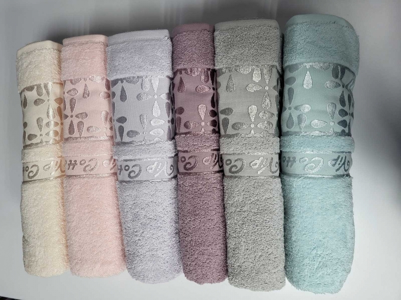 Набор из 2-х махровых полотенец лицо и баня VIP COTTON ECE, лиловый - изображение 3