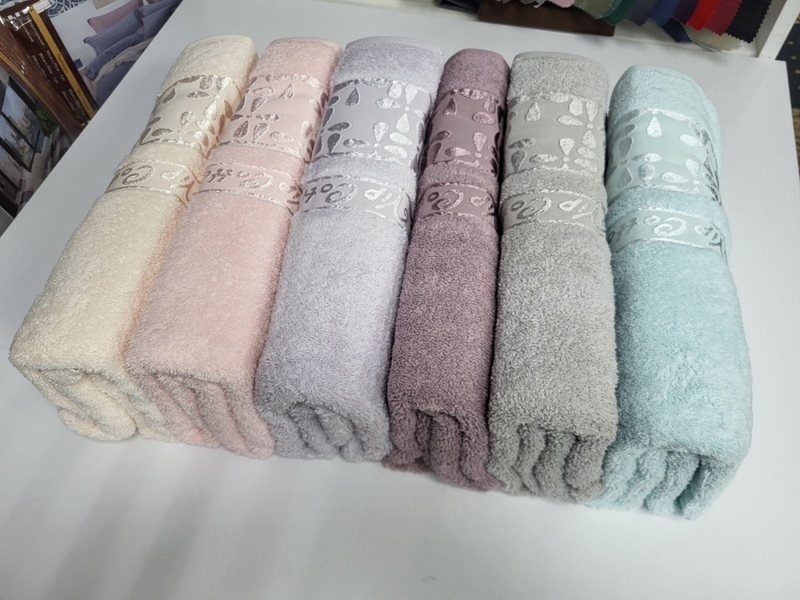 Набор из 2-х махровых полотенец лицо и баня VIP COTTON ECE, лиловый - изображение 5