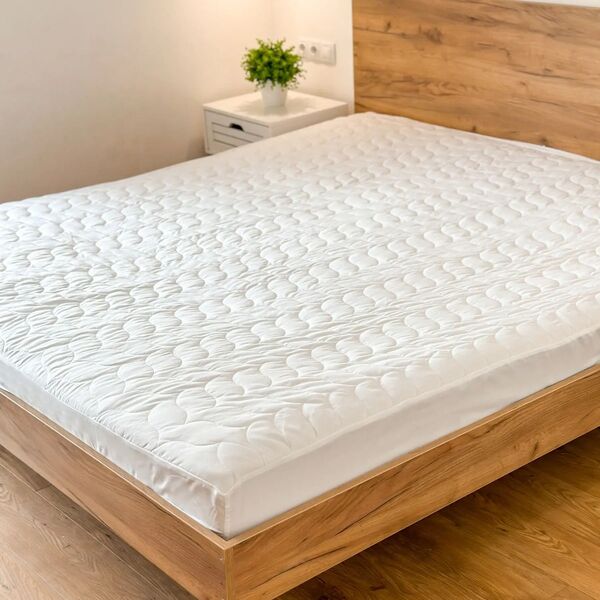 Наматрацник ArCloud з бортами 90x200 см холлофайбер бавовна білий - зображення 1