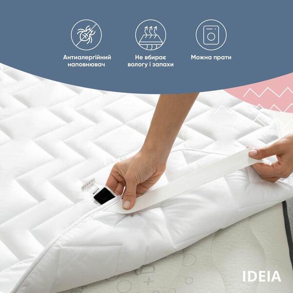 Наматрасник NORDIC СOMFORT ТМ IDEIA с резинками по углам 160 x 200 см - изображение 3