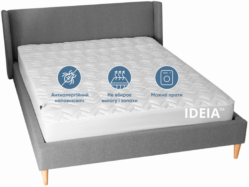 Наматрасник стеганный Lux Elite с бортом пл. 250 ТМ IDEIA 80 x 190 x 25 см - изображение 9