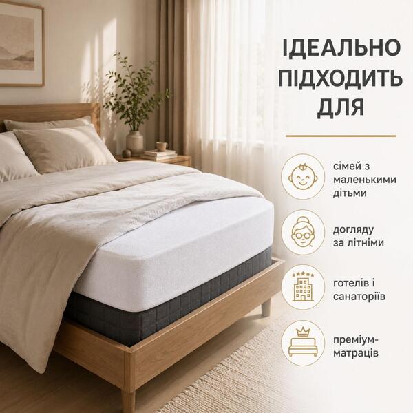 Наматрацник Aqua Stop з бортом по периметру TM IDEIA 120 x 200 x 23 см - зображення 4